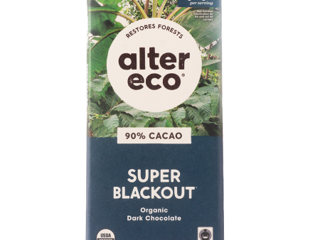 Altereco Super Blackout Organic Dark Chocolate 90% Cocoa 75g For Sale