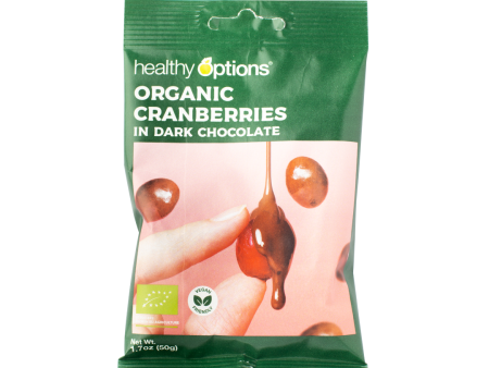 Healthy Options Organic Cranberries in Dark Chocolate 50g Hot on Sale