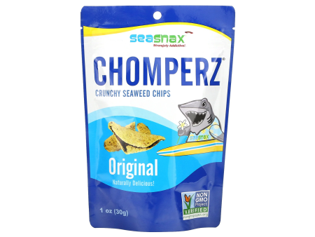 Seasnax Original Chomperz Seaweed Chips 30g Supply