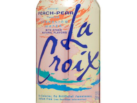 La Croix Peach Pear Sparkling Water 355ml Discount