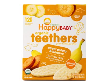 Happy Baby Organic Teethers Sweet Potato & Banana 48g For Sale