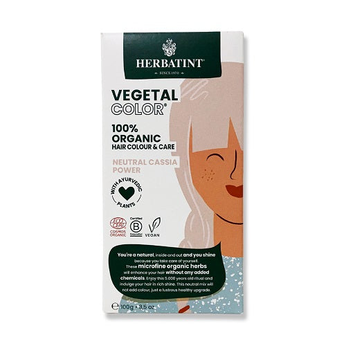 Herbatint Organic Vegetal Color Neutral Cassia Power 100g Supply