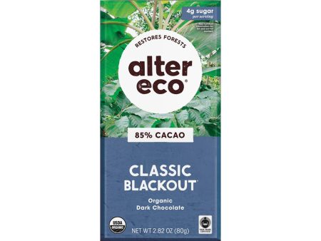 Altereco Deep Dark Blackout Organic Chocolate 85% Cocoa 80g Discount