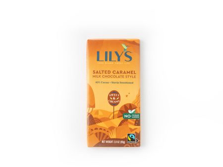 Lily s Salted Caramel Milk Chocolate Bar 40% Cocoa 80g Discount