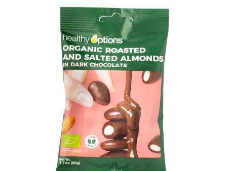 Healthy Options Organic Almonds in Dark Chocolate 50g Online Hot Sale