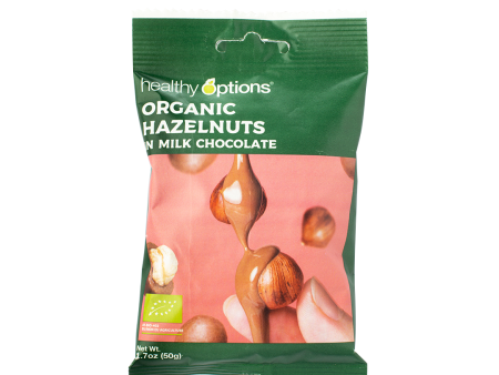 Healthy Options Organic Hazelnuts in Milk Chocolate 50g Online Sale