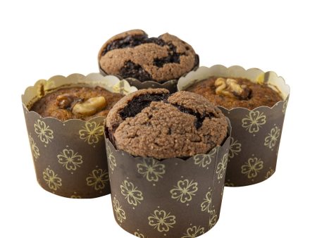 Gluten-Free Assorted Double Chocolate and Carrot Muffins  - 4 pcs For Sale