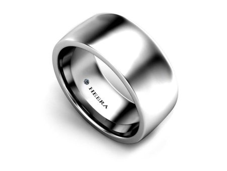 SOFT COURT POLISHED WEDDING RING IN 8MM WIDTH For Cheap