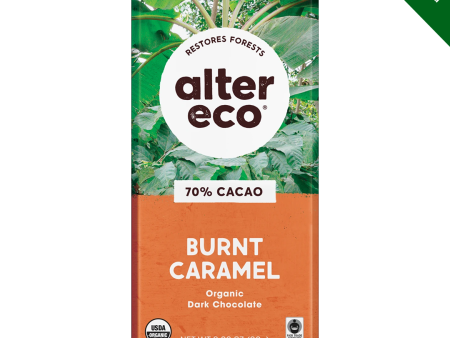 Altereco Deep Dark Salted Burnt Caramel Organic Chocolate 70% Cocoa 80g For Sale