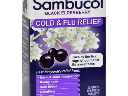 Sambucol Black Elderberry Cold & Flu Relief 30 tablets Online Sale