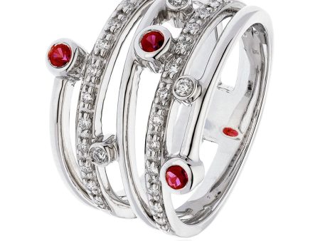 Ruby and Diamond Cocktail Ring Fashion