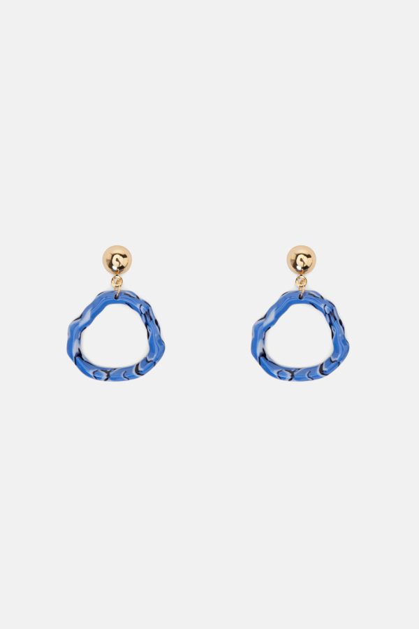 Paper Patch Blue Earrings Discount