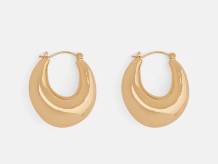 2 Tone Hoop Earrings Fashion